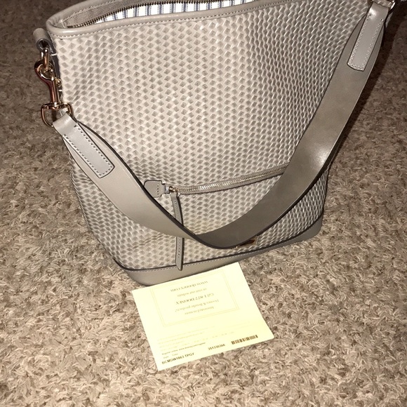 Dooney & Bourke Handbags - Dooney camden/fielding hobo in woven gray leather